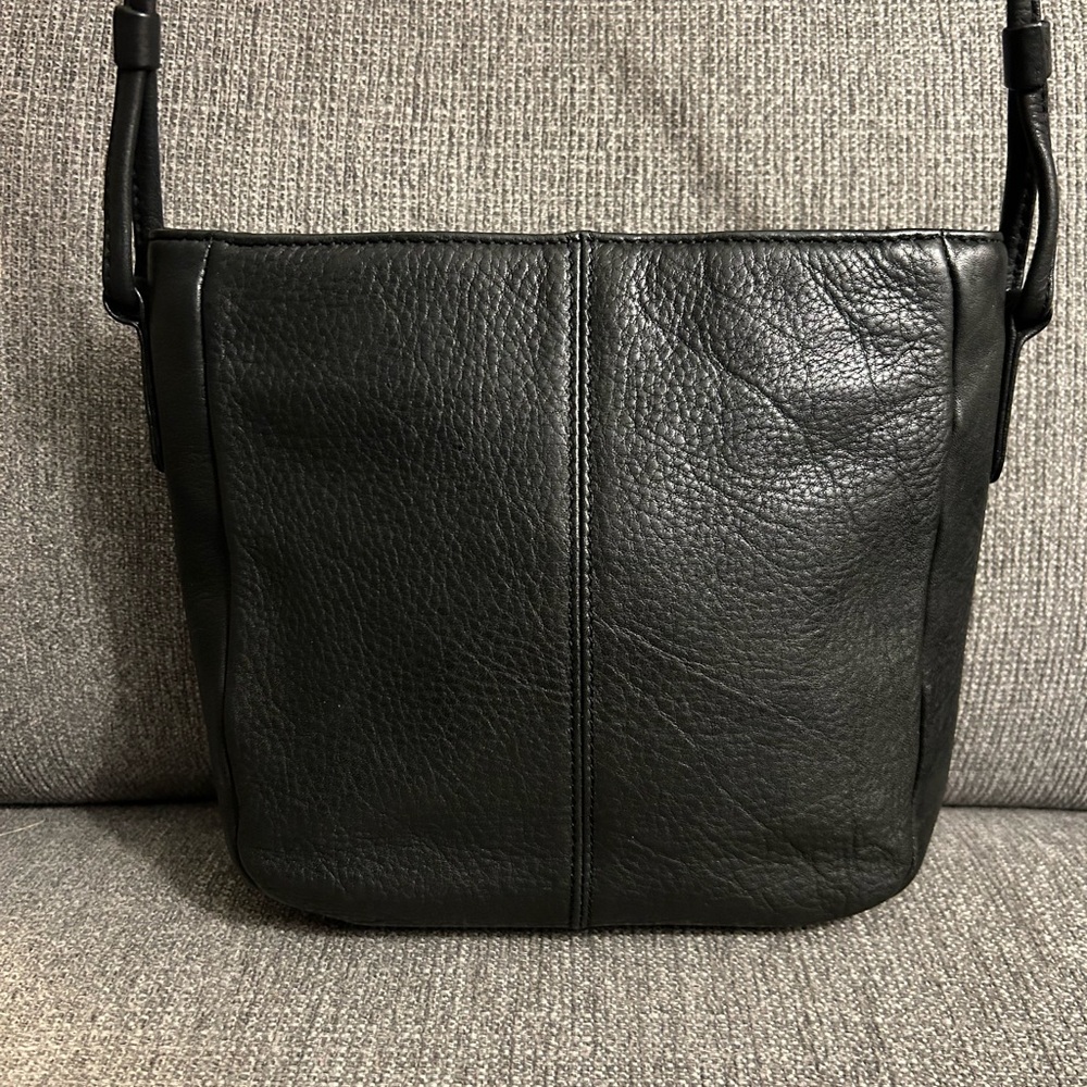 Fossil Black Leather Crossbody Bag